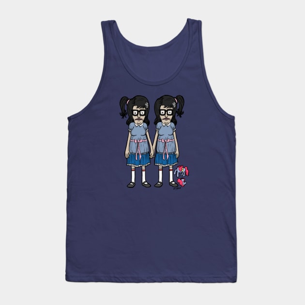 Tina Burger The Shining parody horror design Tank Top by AtomicMadhouse